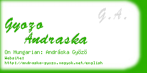 gyozo andraska business card