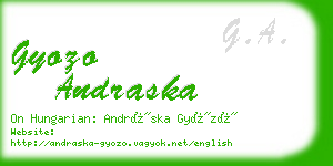 gyozo andraska business card